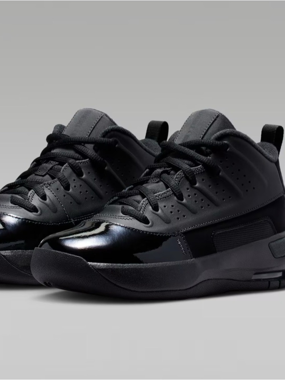 Jordan Kids Black Mid-Top Sneakers with Strap